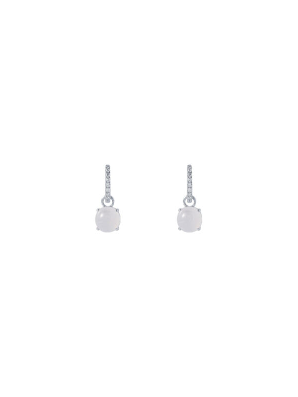 TOMEI Jade Earrings, White Gold 750