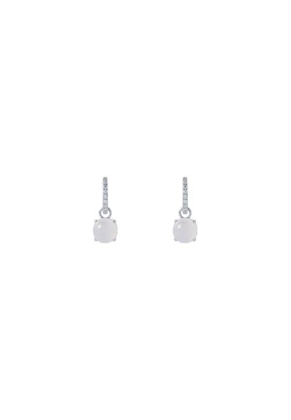 TOMEI Jade Earrings, White Gold 750