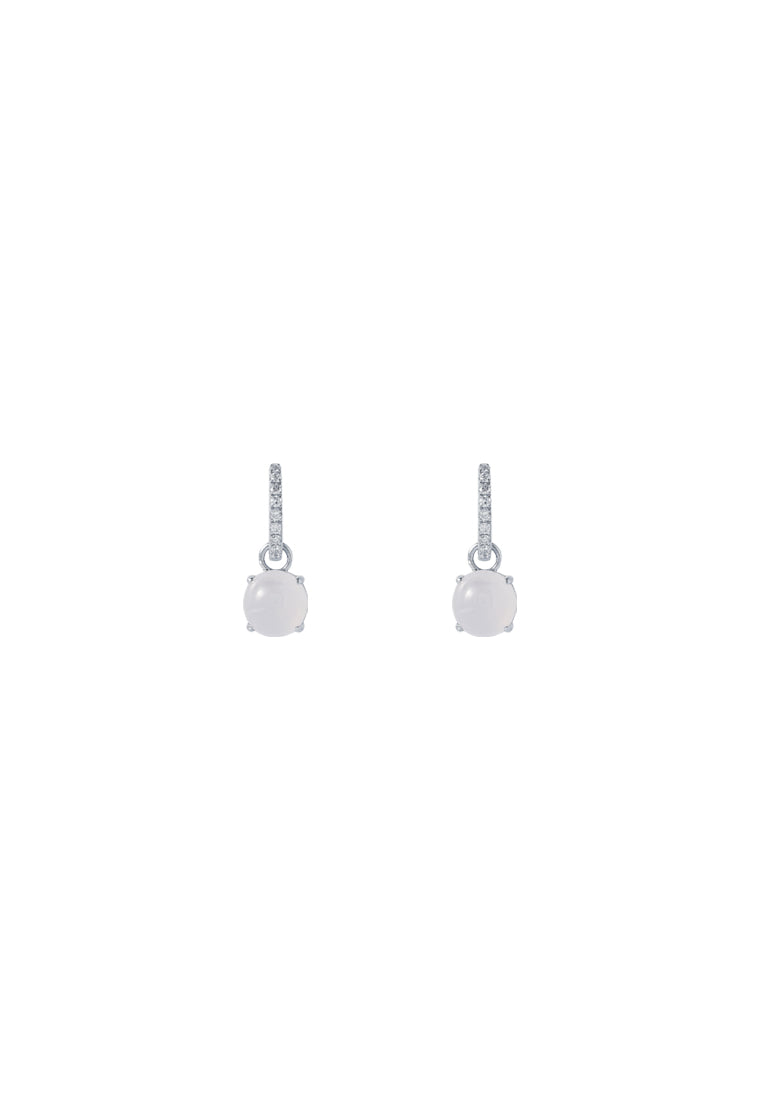 TOMEI Jade Earrings, White Gold 750