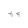TOMEI Pearl Earrings, White Gold 585