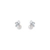 TOMEI Pearl Earrings, White Gold 585