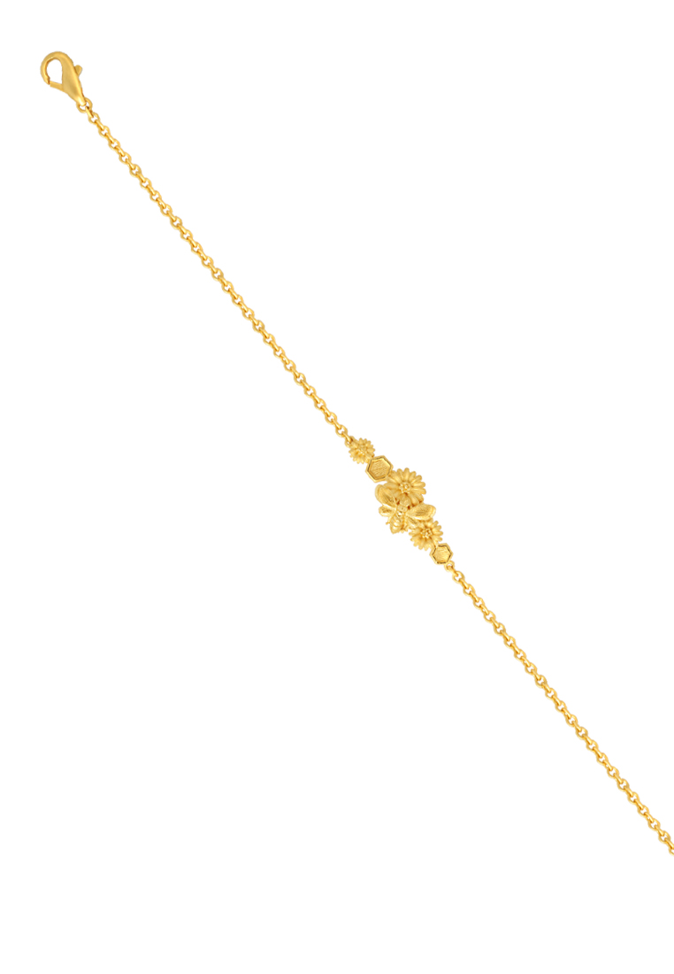 TOMEI x Prima Heart Bracelet, Yellow Gold 999