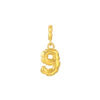 TOMEI Chomel Collection, Number 9 Charm, Yellow Gold 916