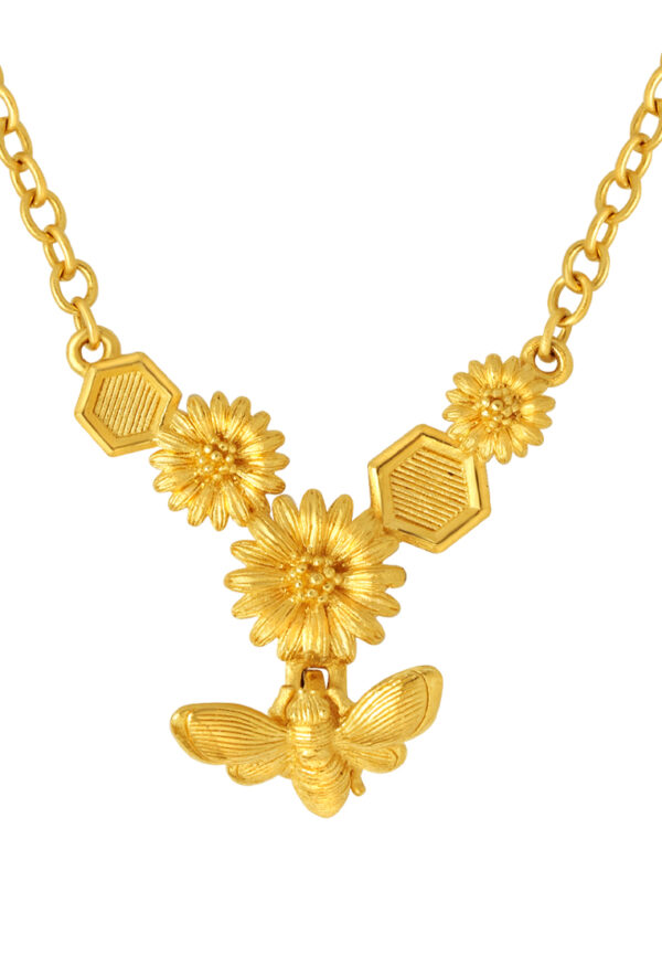 TOMEI x Prima Honey Bee Necklace, Yellow Gold 999