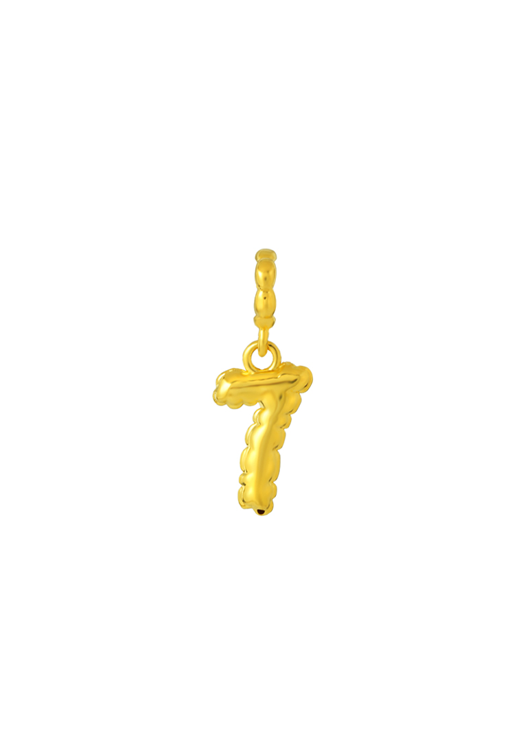TOMEI Chomel Collection, Number 7 Charm, Yellow Gold 916