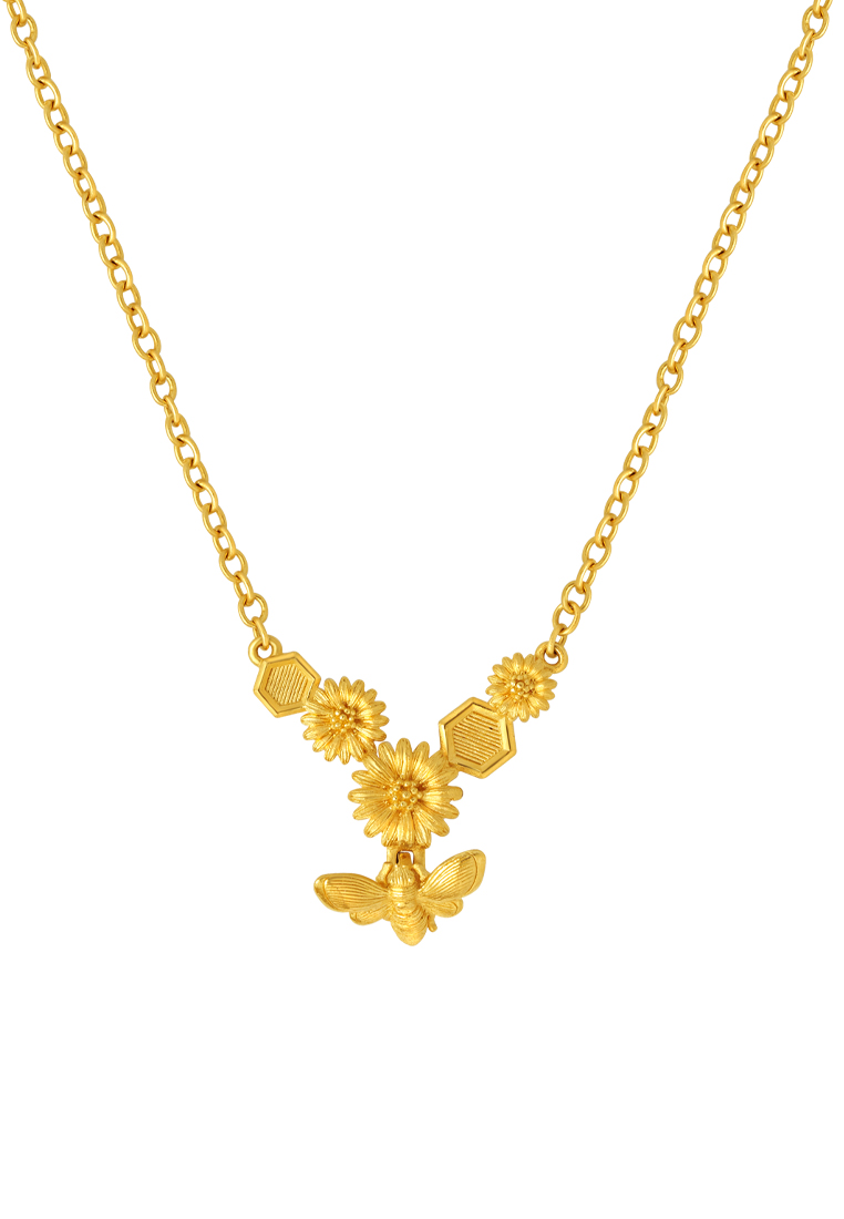 TOMEI x Prima Honey Bee Necklace, Yellow Gold 999