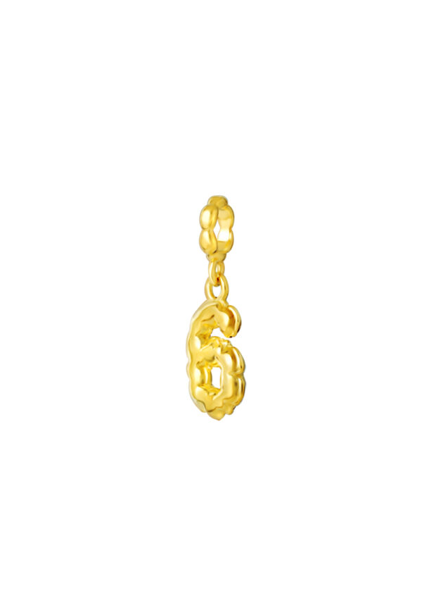 TOMEI Chomel Collection, Number 6 Charm, Yellow Gold 916