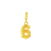 TOMEI Chomel Collection, Number 6 Charm, Yellow Gold 916