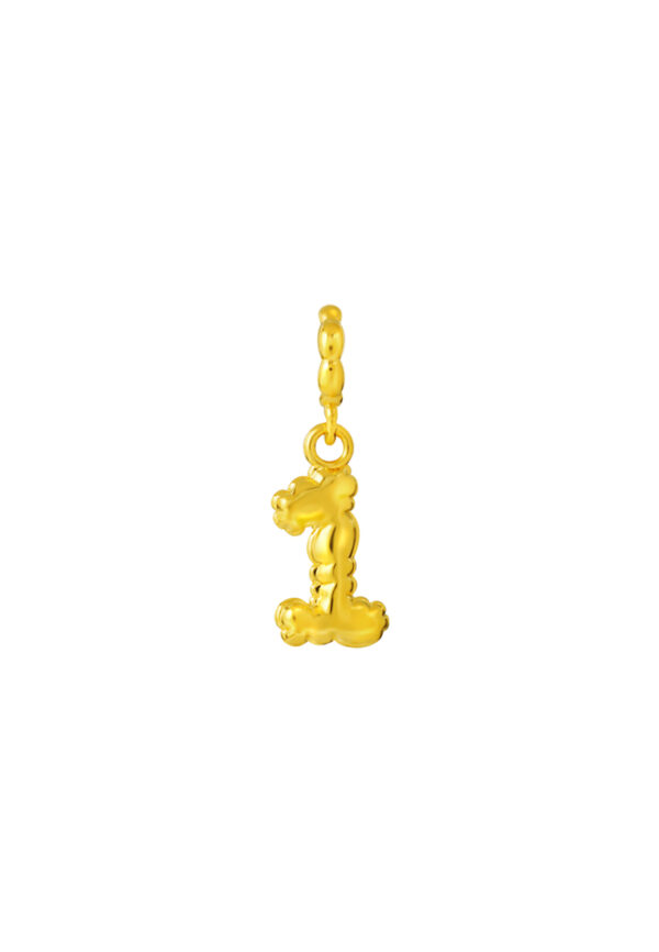 TOMEI Chomel Collection, Number 1 Charm, Yellow Gold 916