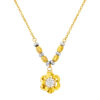 1100x762_0029_9N-KT4463-2C TOMEI Dual-Tone Flower Necklace, Yellow Gold 916