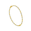 TOMEI Dual-Tone Bangle, Yellow Gold 916