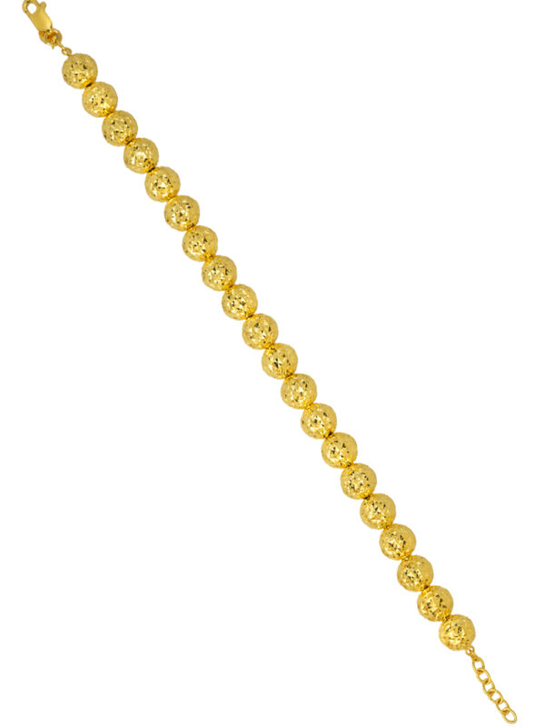 TOMEI Lasered Ball Bracelet, Yellow Gold 916
