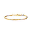 TOMEI Lusso Italia Trio-Tone Bangle, Yellow Gold 916