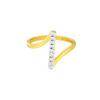 TOMEI Dual-Tone Ring, Yellow Gold 916