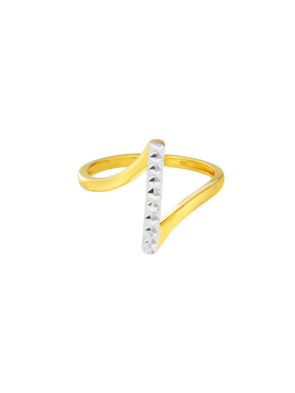 TOMEI Dual-Tone Ring, Yellow Gold 916
