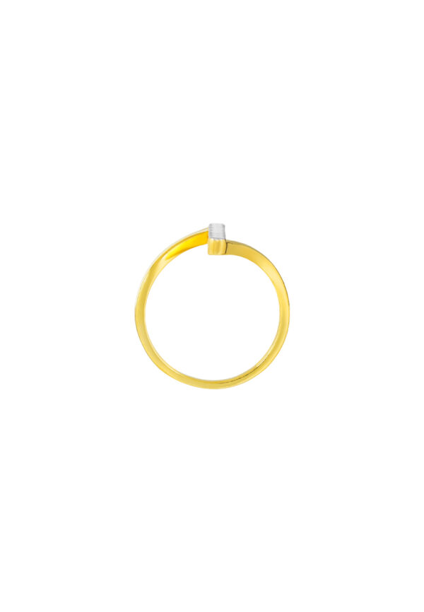 TOMEI Dual-Tone Ring, Yellow Gold 916
