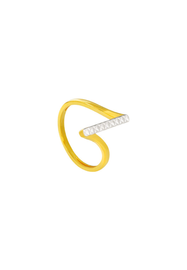 TOMEI Dual-Tone Ring, Yellow Gold 916