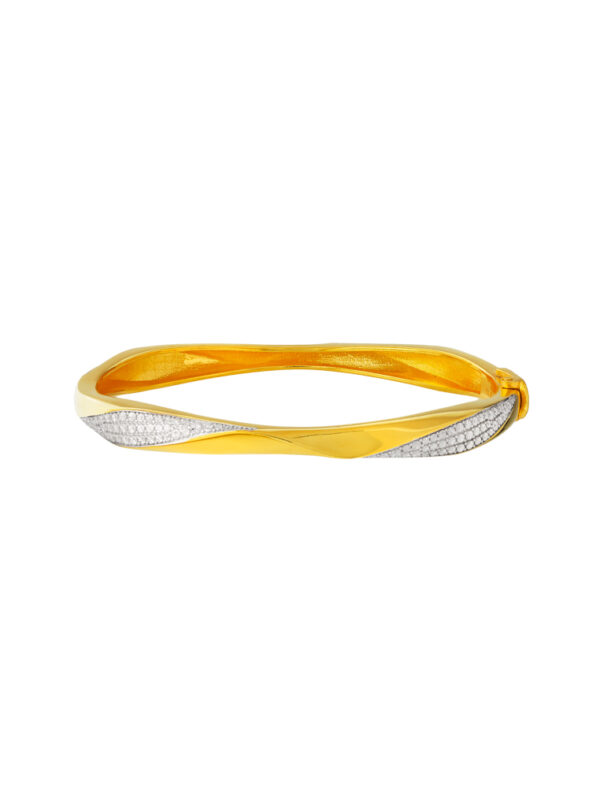 TOMEI Diamond Cut Collection Bangle, Yellow Gold 916