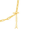 TOMEI Paperclip & Chain Necklace 5D, Yellow Gold 999
