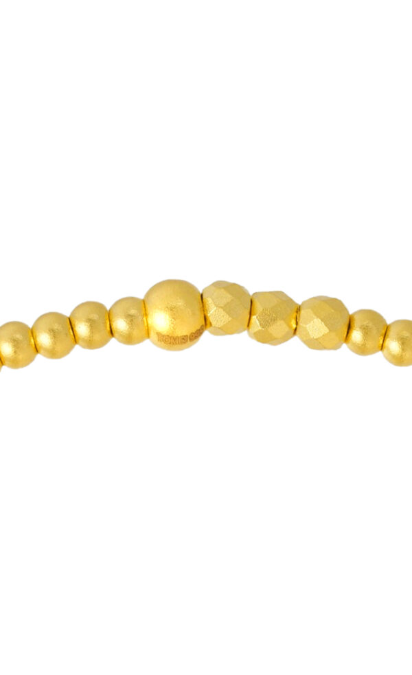 5G-M-058-2 TOMEI Gold Bead Elastic Bracelet, Yellow Gold 999