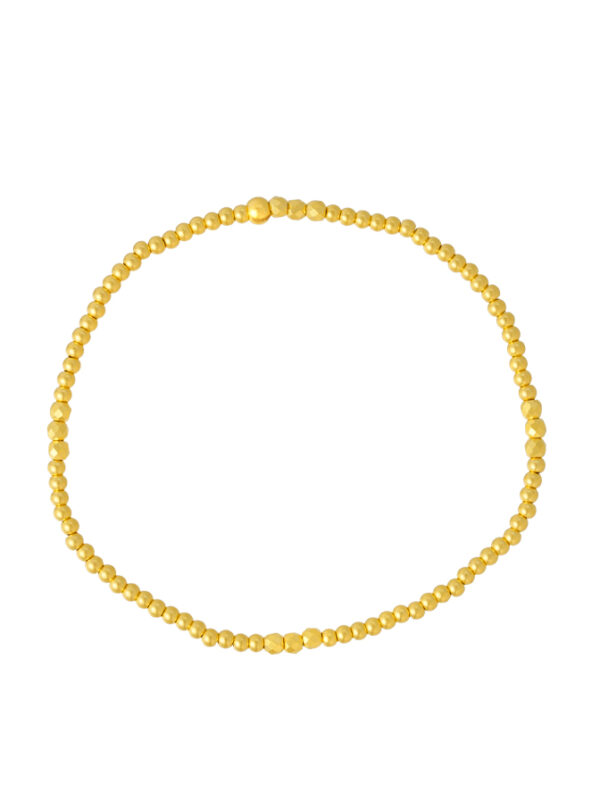 5G-M-058 TOMEI Gold Bead Elastic Bracelet, Yellow Gold 999