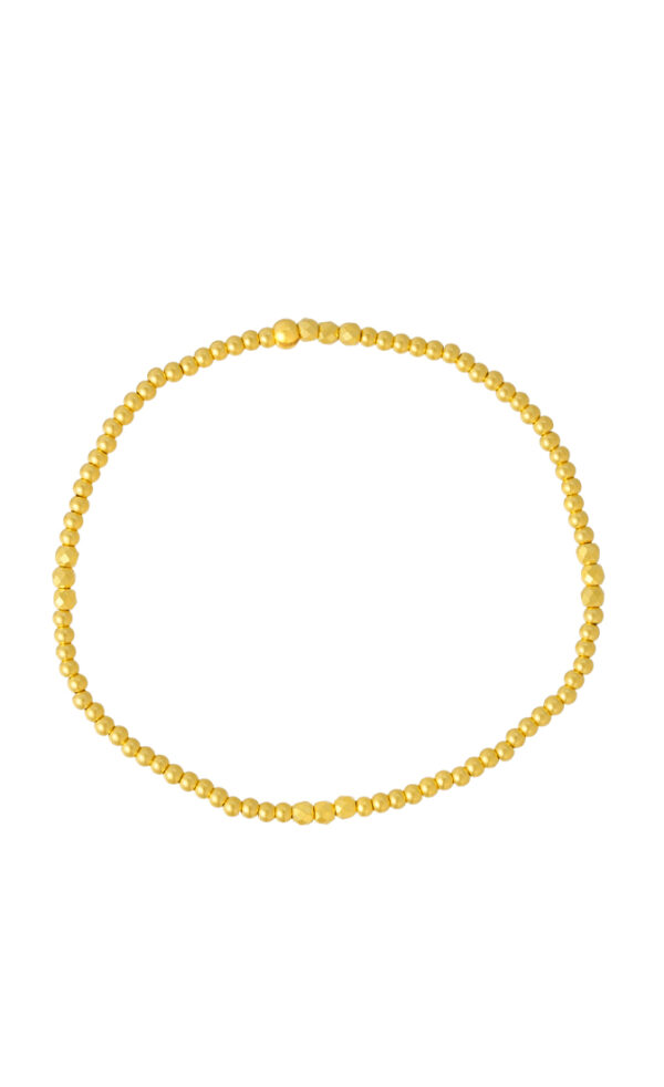 5G-M-058 TOMEI Gold Bead Elastic Bracelet, Yellow Gold 999