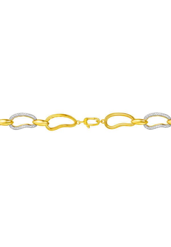 762x1100_0010_DSC00434 DC-YG1708B-2C_2 TOMEI Diamond Cut Collection Bracelet, Yellow Gold 916