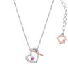 B1122WR-2 TOMEI Love Joins Us Together Ruby Necklace, White Gold 585