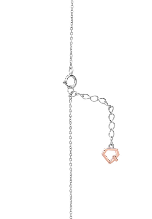 B1122WR-3 TOMEI Love Joins Us Together Ruby Necklace, White Gold 585