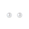 TOMEI Pearlfect Love White Pearl Earrings, White/Yellow Gold 585