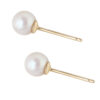 TOMEI Pearlfect Love White Pearl Earrings, White/Yellow Gold 585