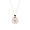TOMEI Nephrite Series Gourd Necklace, Rose Gold 750