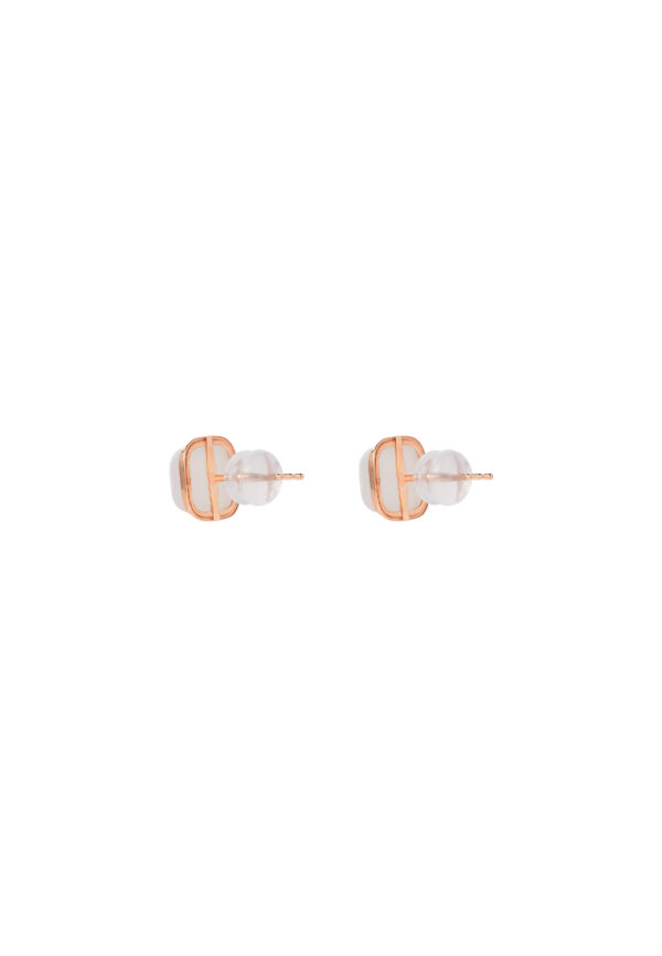Tomei_0003_JQ3R-XZ_3.psd copy TOMEI Square Shape Nephrite Earrings, Rose Gold 750