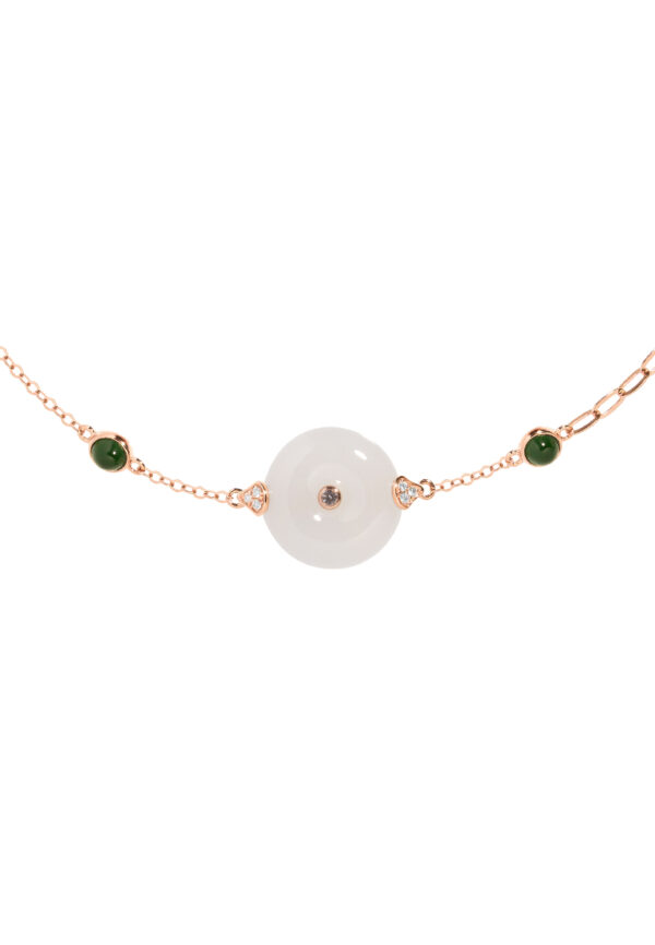 Tomei_0004_GR-JS00241B_1.psd TOMEI Nephrite Series Bracelet, Rose Gold 750