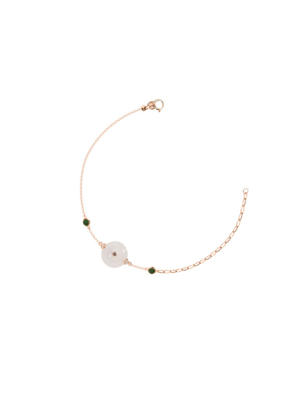 Tomei_0005_GR-JS00241B_1.psd TOMEI Nephrite Series Bracelet, Rose Gold 750
