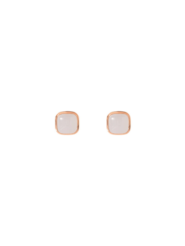 Tomei_0005_JQ3R-XZ_1.psd copy TOMEI Square Shape Nephrite Earrings, Rose Gold 750