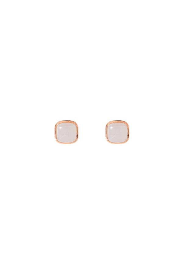 Tomei_0005_JQ3R-XZ_1.psd copy TOMEI Square Shape Nephrite Earrings, Rose Gold 750