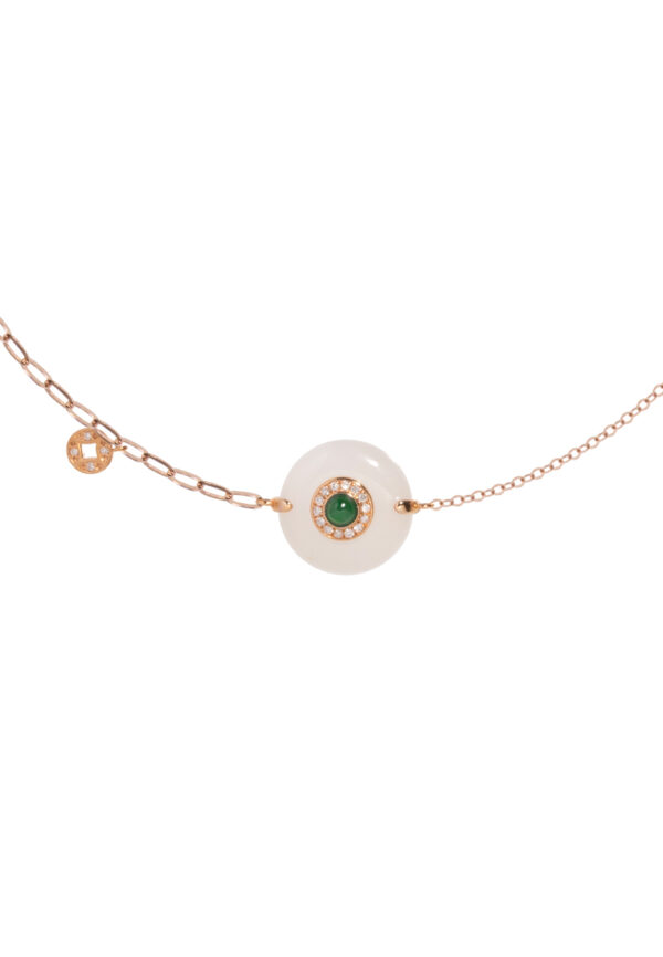 Tomei_0007_GR-JS00185B_1.psd TOMEI Nephrite Series Bracelet, Rose Gold 750