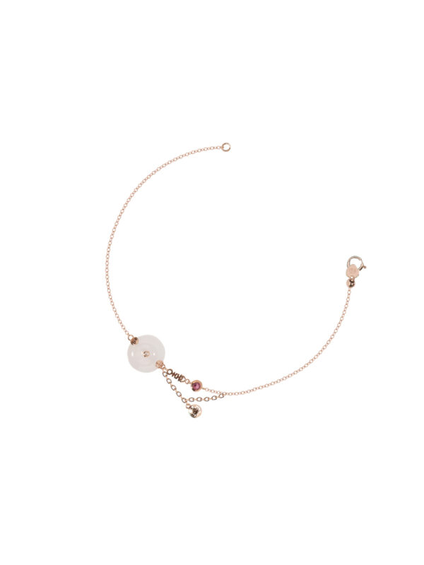 Tomei_0011_GR-JS00143B_1.psd TOMEI Nephrite Series Bracelet, Rose Gold 750