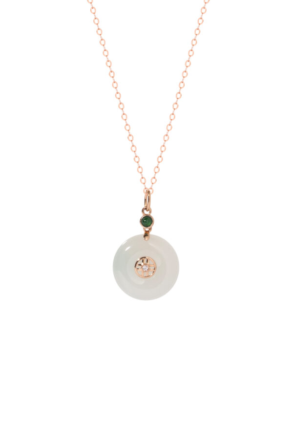 Tomei_0016_GR-JD04922B_1.psd TOMEI Nephrite Series Necklace, Rose Gold 750