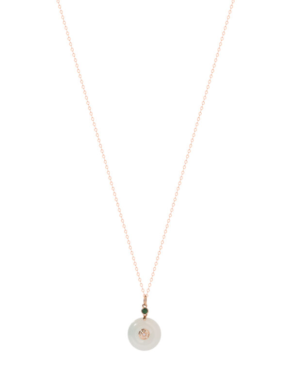 Tomei_0017_GR-JD04922B_1.psd TOMEI Nephrite Series Necklace, Rose Gold 750