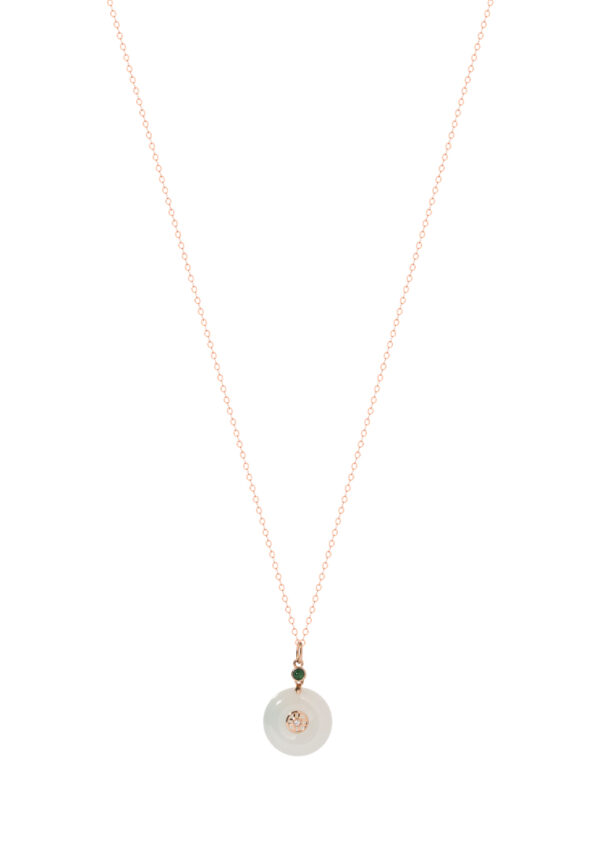 Tomei_0017_GR-JD04922B_1.psd TOMEI Nephrite Series Necklace, Rose Gold 750