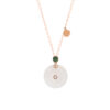 TOMEI Nephrite Series Necklace, Rose Gold 750