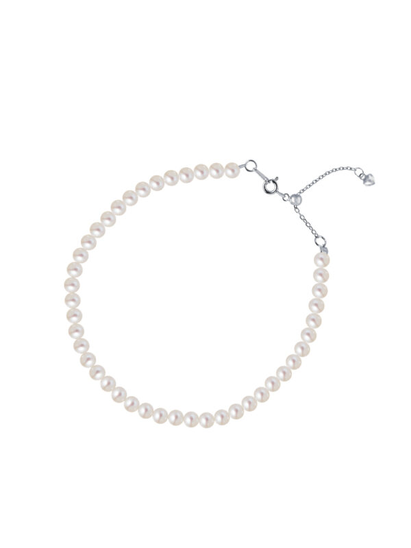 TOMEI Pearlfect Love Single Strand White Pearl Bracelet