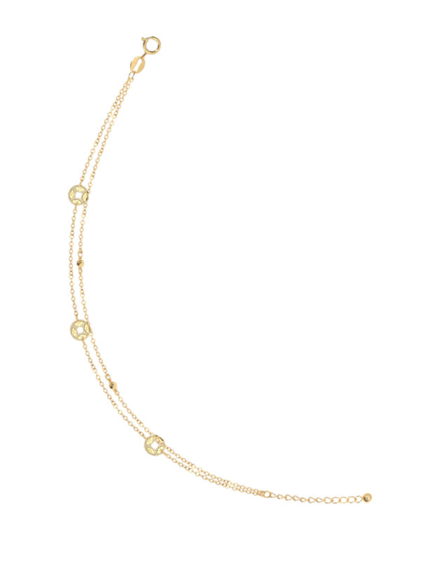 TOMEI Five Blessings Abundance Bracelet, Yellow Gold 750