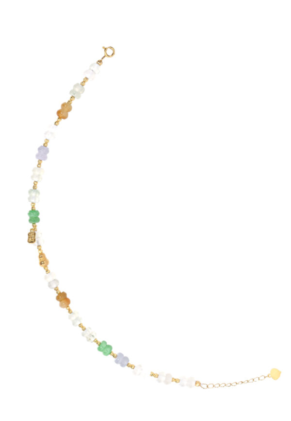 TOMEI Five Blessings Jade Bracelet, Yellow Gold 750