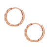 TOMEI Rouge Collection, Circle-Link Loop Earrings, Rose Gold 750