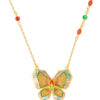 TOMEI Antique Gold Series Butterfly Necklace, Yellow Gold 999