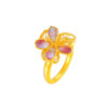 TOMEI Antique Gold Series Flowers Ring, Yellow Gold 999