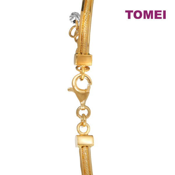 TOMEI Lusso Italia Trio-Tone Bangle, Yellow Gold 916
